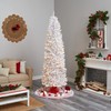 Nearly Natural 8ft. Slim White Artificial Christmas Tree with 400