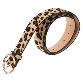 SAFIGLE 2pcs Leather Belts for Women Leopard Belt Tan Animal Print Belt Animal Print Jeans Women Leopard Print Bdly Leopard Print Belt for Women Belts Women Animal Style Pants Cute Belt