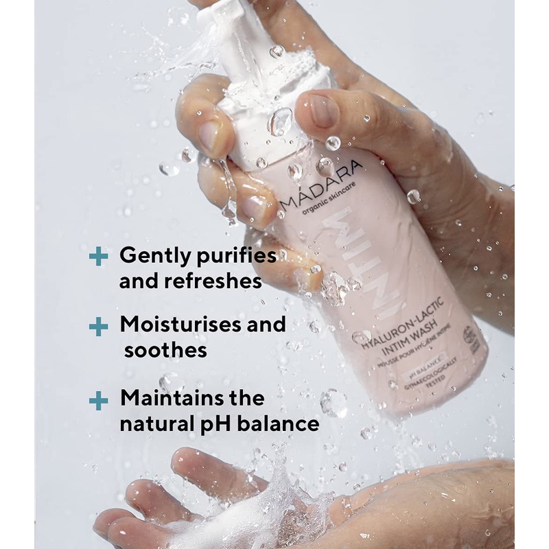 MADARA Organic Skincare Hyaluron-Lactic Intimate Wash - 150 ml, Gentle,