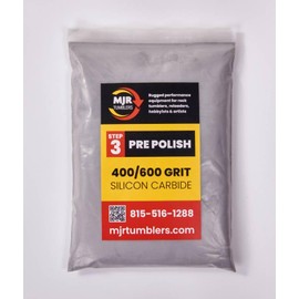 10lb of MJR Tumblers Premium 400/600 Pre-Polish Silicon Carbide Rock Polishing Grit for Step/Stage 3, MJR Tumblers is a Disabled and Veteran Owned Company Proudly Located in USA