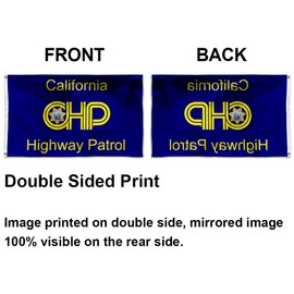 Fyon California Highway Patrol Flag USA CHP Flags Tapestry 3x5Ft Vivid Color Double Stitched Polyester Banner (Two-Side Printed)