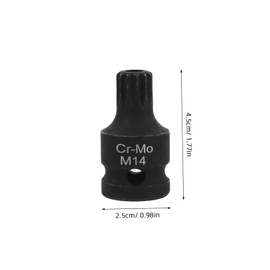 Gatuida Screw Extractor Tool Impact Drive Bit Remover Triple Square Spline Bit Socket Stubby Socket Set for Trucks