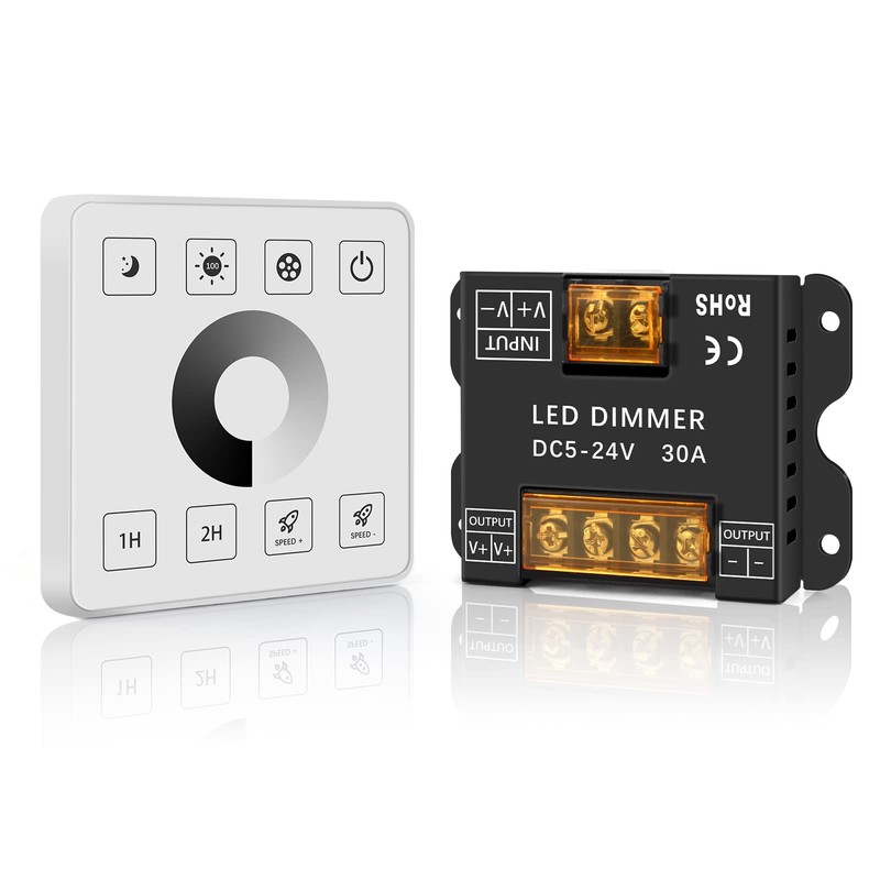 RGBZONE LED Light Strip Dimmer, RF Wireless Remote Control, Dimmable