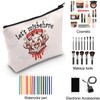 ZJXHPO Anime Cosmetic Bag let's Misbehave Makeup Bag With Zipper