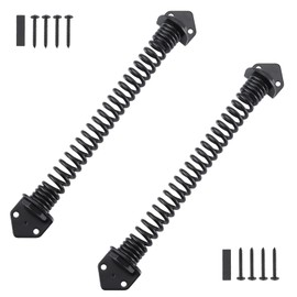HOME MASTER HARDWARE 11" Gate Spring Self Closing Outdoor, Heavy Duty Gate Springs Black,Automatic Gate Closer for Wooden and Vinyl Fence, Adjustable Tension Door Springs to Close Door(Steel,2 Pack)