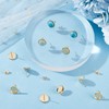Beebeecraft 1 Box 50Pcs Earring Bezel Blanks 24K Gold Plated