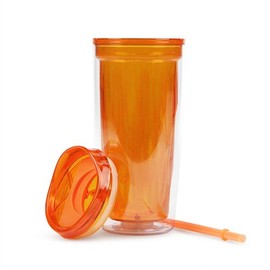 Gemstone Double Wall 16oz. -Hot Cold- Acrylic Travel Tumbler - Clear