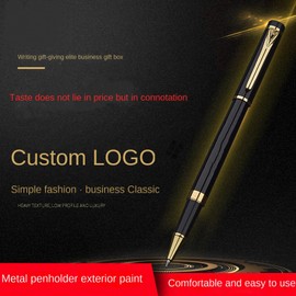 Borges Black Lacquer Rollerball Pen - Stunning Luxury Pen with 24K Gold Finish, Schmidt Ink Refill, Best Roller Ball Gift Set for Men & Women, Professional, Executive Office, Nice Pens