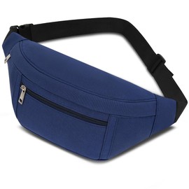 Bumbag Waist Fanny Pack Running Belt for Men Women,Unisex Bum Bag with Adjustable Belt for Biking Traveling Outdoors Workout Cycling Fitness Hiking (Blue)