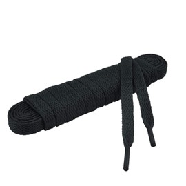 Curtual Flat Shoelaces 5/16" Laces Wide Solid Colors Lengths for Athletic Sneakers Shoes & Boots Replacement (36 inches (91 cm), Black)
