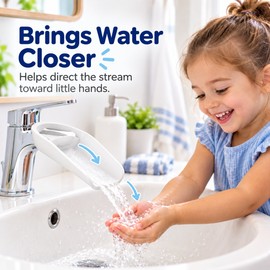 Kids Faucet Extender for Hand Washing – Water-Guiding Sink Attachment for Easier Bathroom Reach