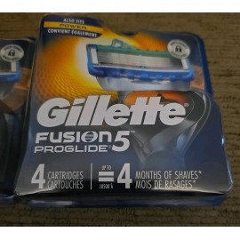 Gillette 2 Pks Gillette Fusion5 Proglide Power Razor Blade Refills 4 Ct Cartridges(BB2