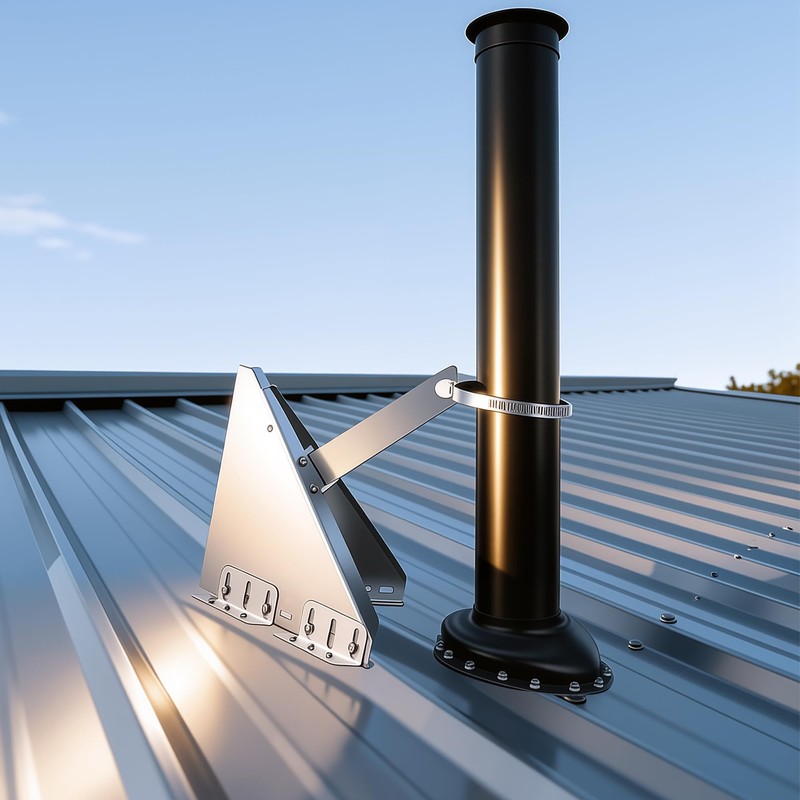Snow Splitter for Chimneys. Lifetime Protection for 2-5" Wood Stove
