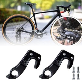 Pack of 2 Bike Gear Hanger, Bike Rear Derailleur Hanger, Adapter Aluminium Shift Hanger, Derailleur Hanger with Nuts, Bicycle Bikes for Road Bike and Mountain Bike Tours for Adults (with Screw Set)