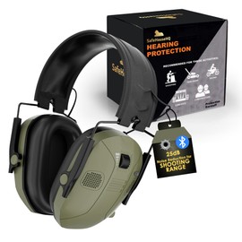 SafeHouseHQ Hearing Protection Bluetooth 5.4 Earmuffs |Microphone for Comms |25dB Noise Reduction| Shooting Range Hunting Mowing | Electronic Ear Protection Headphones