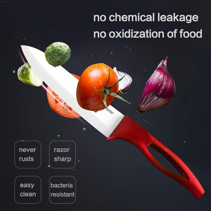 Cerahome Ceramic knife, Ceramic kitchen Knife Set with Sheath Super