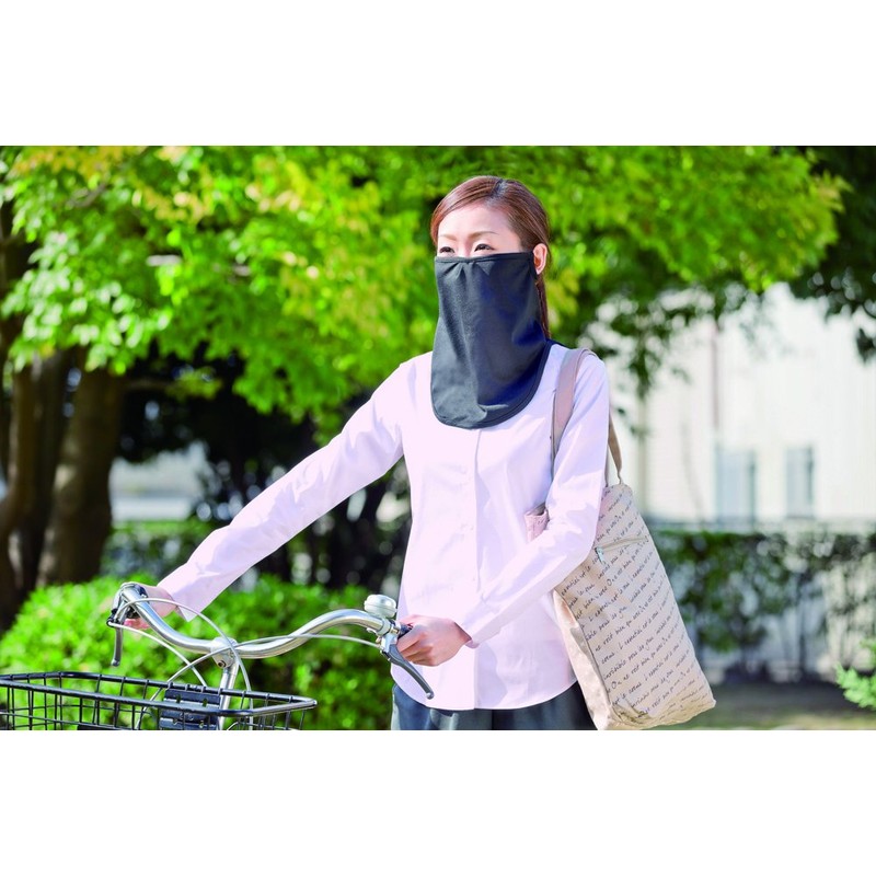 seiei 17555 UV Guard Soft Face Mask, Black, One Size