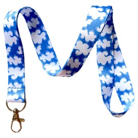 Execucat Clouds Lanyard Keychain ID Badge Holder, Multicolor, One Size
