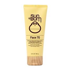 Sun Bum Original SPF 70 Sunscreen Face Lotion - Broad Spectrum Moisturizing Facial Sunscreen with Vitamin E - Fragrance Free - Travel Size - 3 oz