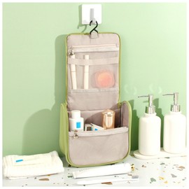 Niiyen Handheld Cosmetic Bag Portable Hanging Multifunctional Traveling Waterproof Cosmetic Toiletry Bag Extra Large Storage Space Suitable for Home Camping Use(Blue)