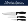 HENCKELS Silvercap Razor-Sharp 3-Piece Kitchen Knife Set, Chef Knife, Paring