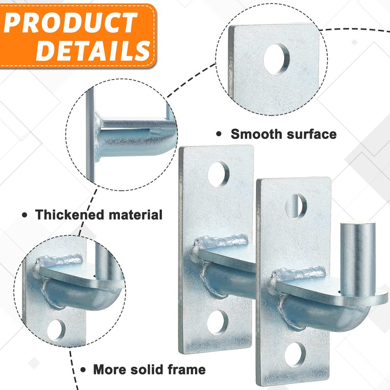 Dunzy Wall Mount Gate Hinges Wall Plate Hinges Heavy Duty