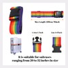 Rainbow Luggage Strap – Adjustable Travel Suitcase Belt with Hook