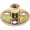 12 PCS Zinc Plated Round Tee Nuts,3-Hole T-Nuts for Furnitures