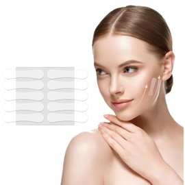 Cintas Invisibles para Lifting Facial, 200 Unidades, Cintas para Lifting Facial, Papada, Flacidez, Arrugas, Ideal para Transmisiones en Vivo, Cintas Reafirmantes Faciales en Forma de V de Us