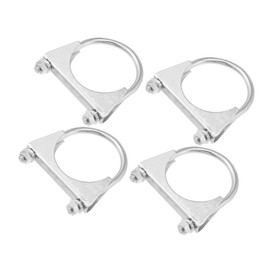 TUCKBOLD Round U Bolt Muffler Exhaust Clamps for Car / 2.5" ID 65mm / 4 Pcs Automotive Parts