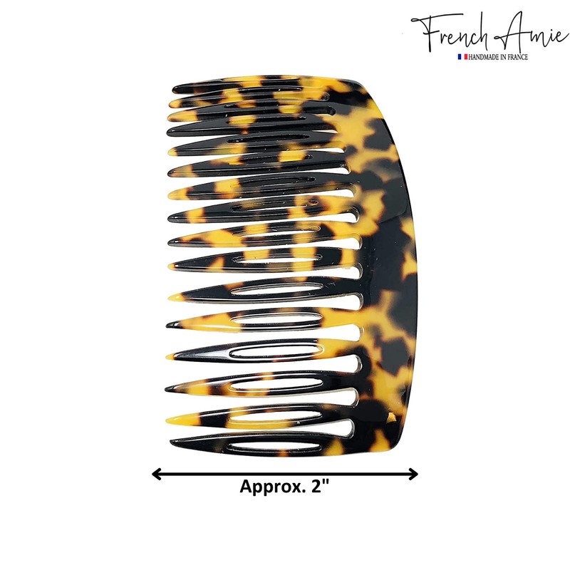 French Amie Tokyo Handmade Medium 16 Teeth Celluloid Acetate Side