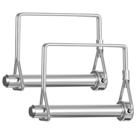 2 Pack Trailer Pins, 3/8 x 2-3/4 in (9.5 mm x 70 mm) Trailer Coupler Pin Heavy Duty Tow Hitch Pin Square Safety Locking Wire Lock Pins for Towing, Farm Trailers, Towing, Lawn, Garden