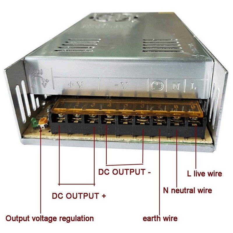 AC 110V/220V to DC 12V 30A 360W Universal Regulated Switching