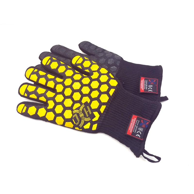 J H Heat Resistant Oven Glove:EN407 Certified 932 °F, 2