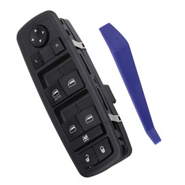 Vurkcy Power Window Switch Master Control Button Left Driver Side Fit for Dodge Journey 2011-2016, 1 Auto Blue Light, Replaces OEM 68084001AB 68084001AC 68084001AD DWS1893
