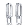 KUNSIR 925 Sterling Silver Earrings U Shaped Hoop Earrings with