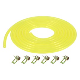 Partuto 1 Set Universal Petrol Fuel Line Gas Line Pipe Hose Plastic Yellow 6.56ft 1/8"ID 1/5"OD