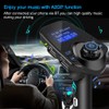 KIMISS Car Bluetooth FM Transmitter, T11 Bluetooth Wireless Handsfree MP3