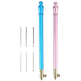 Agujas Tambour para Bordar Set de 6 con Mango Acero Inoxidable Herramientas para Lentejuelas y Abalorios Franceses