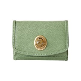 HASHIBAMI (Hashibami) Trifold Wallet Natural Stone Mini Wallet for Ladies, retro green