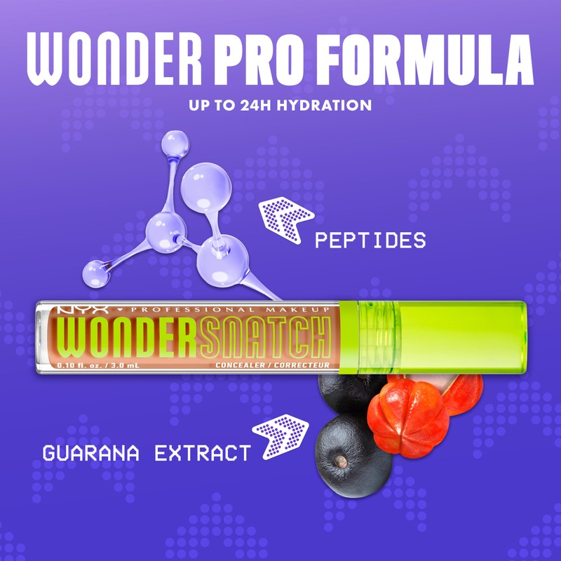 NYX Professional Makeup Wonder Snatch Concealer, Correttore liquido, 24 ore