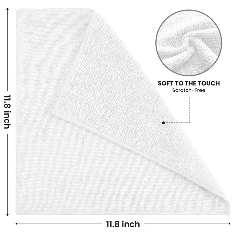 SIFANGKE Microfiber Cleaning Cloth, 12 Pack Lint-Free and Highly Absorbent