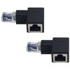 Duttek Adaptador Ethernet de 90 grados, adaptador extensor Ethernet RJ45