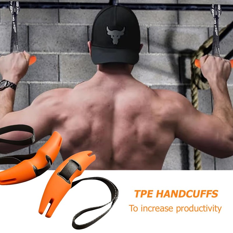 2 Pairs of Fitness Handles, Rowing Handle with Adjustable Resistance