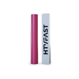 HTVFast HTV Vinyl Rolls Heat Transfer Vinyl - 11.8" x 20' Roll - Flexible & Stretchable PU Material-Easy to Cut, Weed & Transfer with Home Iron-Works on Plastic, Wood, Ceramic & Fabric (Fuchsia)
