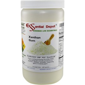 Essential Depot Xanthan Gum 20 oz. Powder USP FCC Food Grade - Gluten Free Cooking - Safety Sealed HDPE Container with Resealable Cap