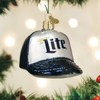 Old World Christmas Miller Lite Baseball Cap Glass Blown Ornament