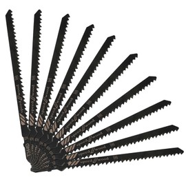 Seimneire 20 Pcs T344D T Shank Jigsaw Blades, 6 TPI Jig Saw Blades 6 Inch Jigsaw Blades, HCS Jig Saw Blades Wood Jigsaw Blades for Plastic Chipboards Plywood Hardwood Quick Cutting