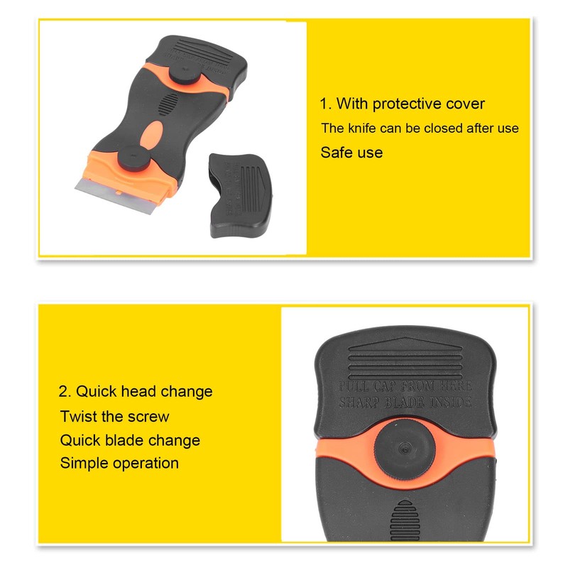 Scrapers, 2 in 1 Scraper Tool ABS Metal Plastic Blades