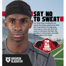 Gridiron Gladiator Skull Wrap - Football Headband, Sports Head Wrap, Men's Workout Bandana